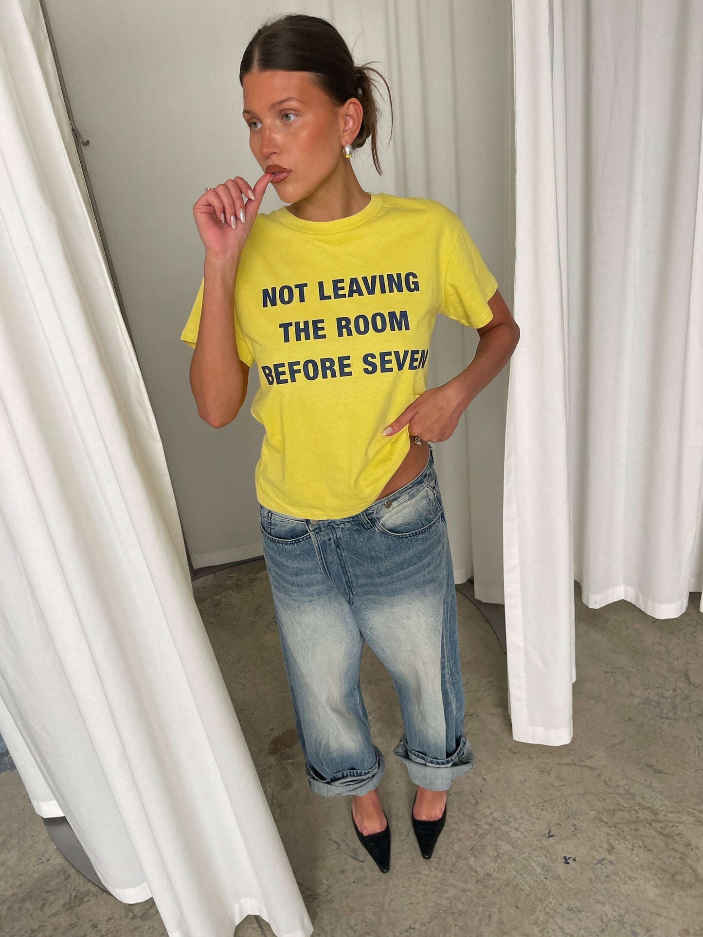Not Leaving The Room Tee Yellow