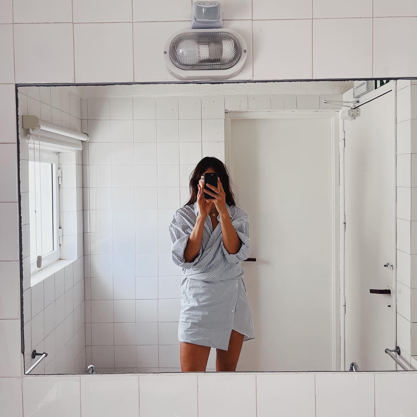 Wrap Shirt Dress Striped