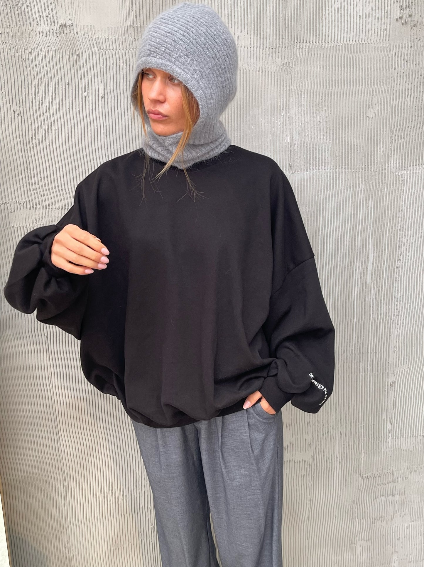 Oversized Lightweight Sweater Black