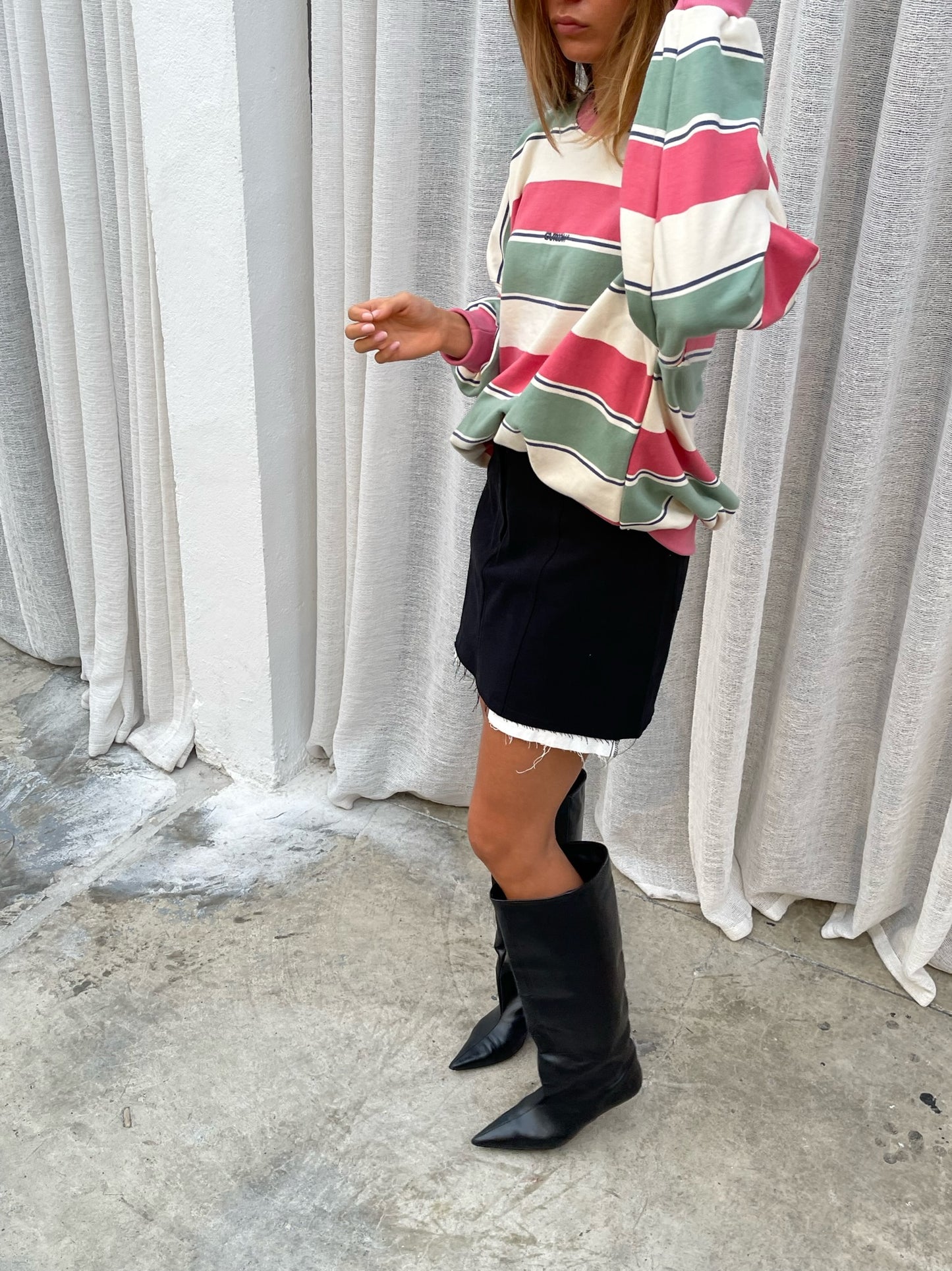 Oversized Multicolour Striped Sweater