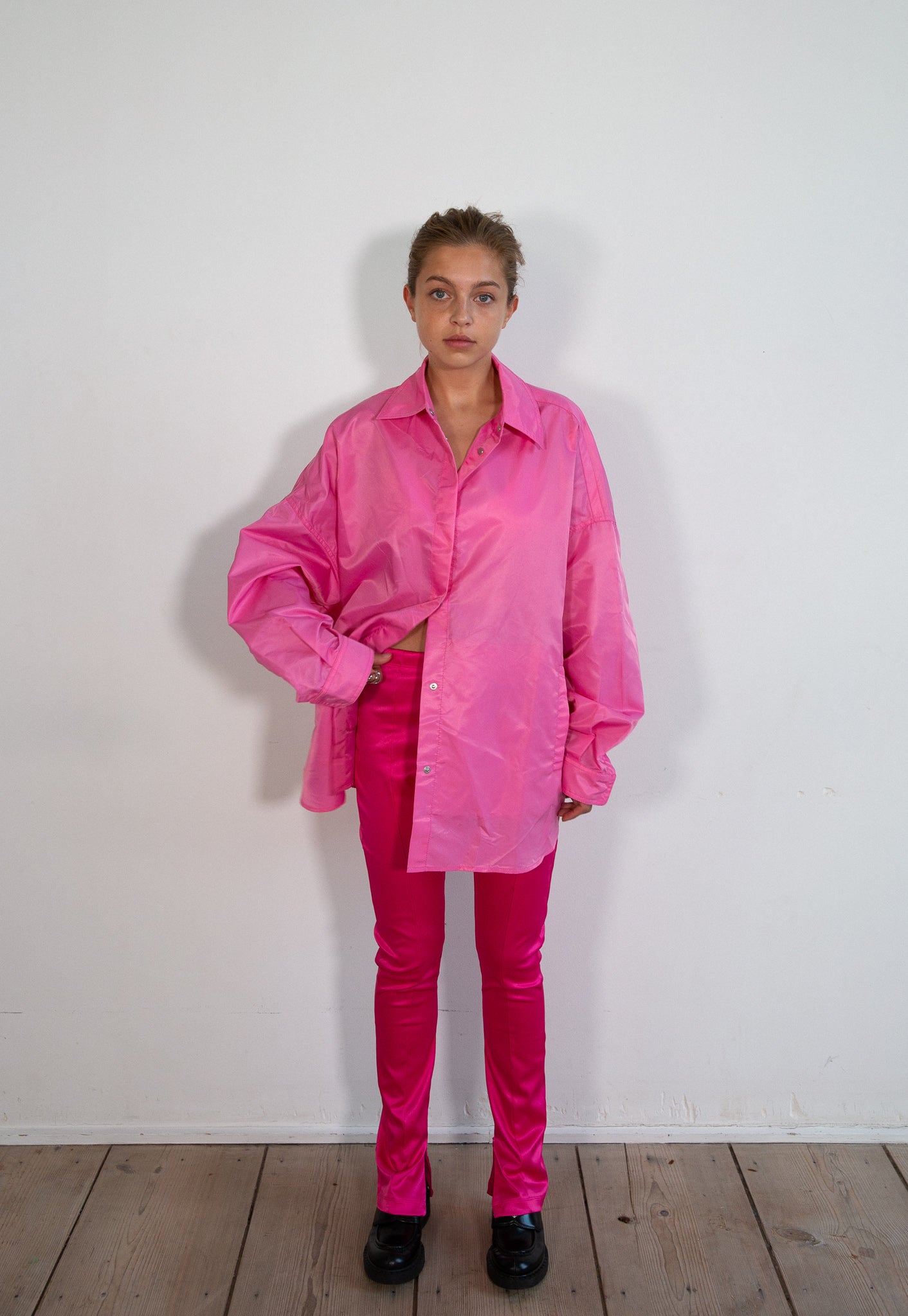 Satin Leggings Pink