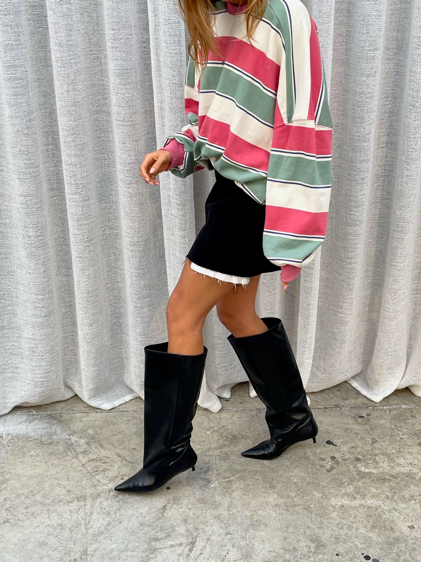 Oversized Multicolour Striped Sweater