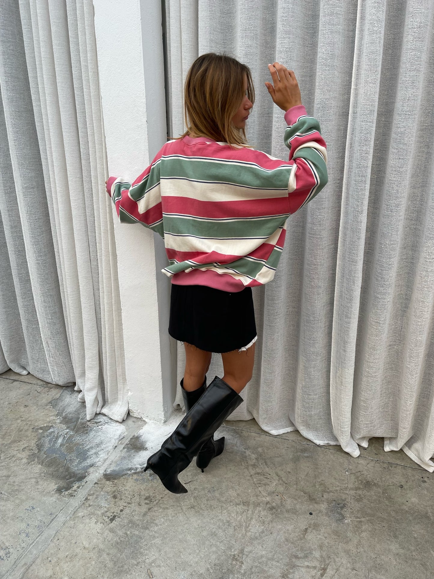 Oversized Multicolour Striped Sweater