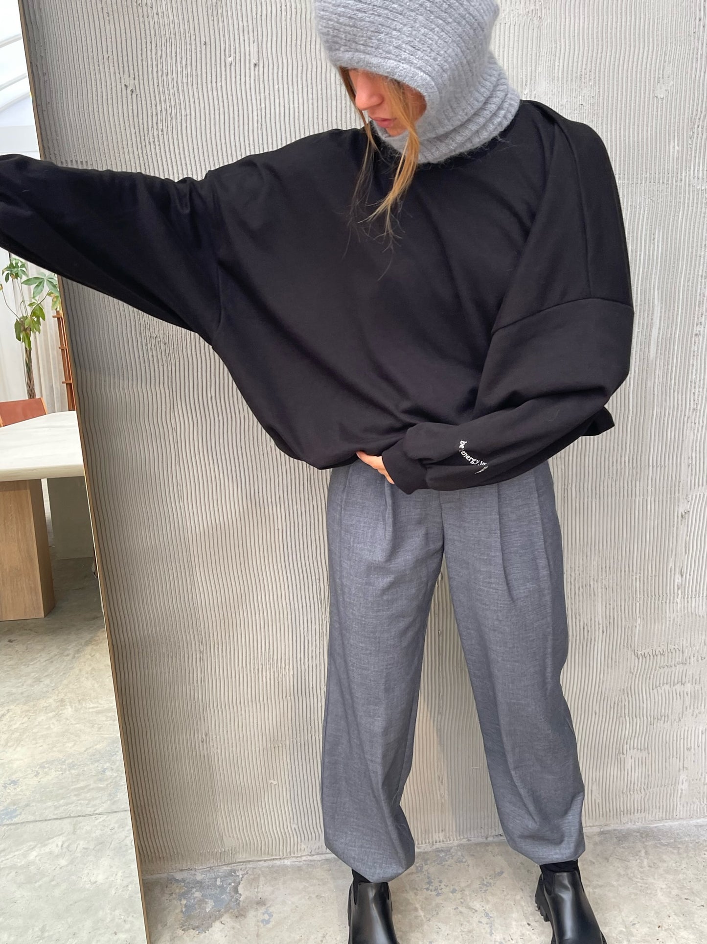 Oversized Lightweight Sweater Black