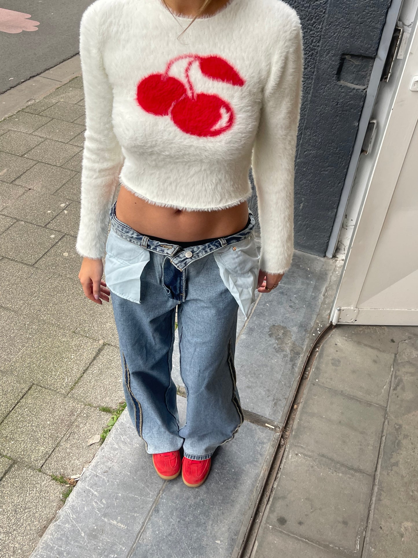 Cherry Fluffy Knit
