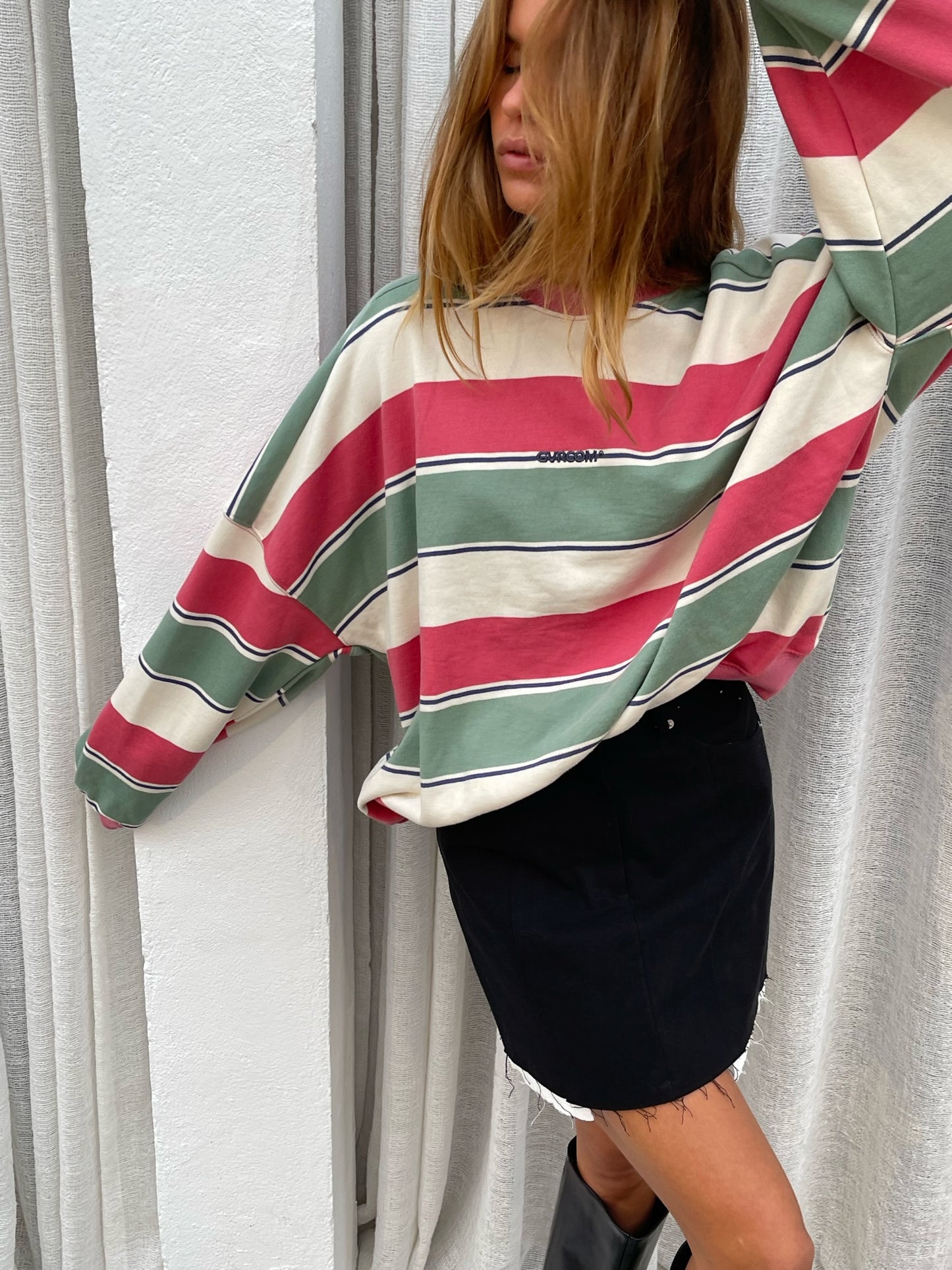 Oversized Multicolour Striped Sweater