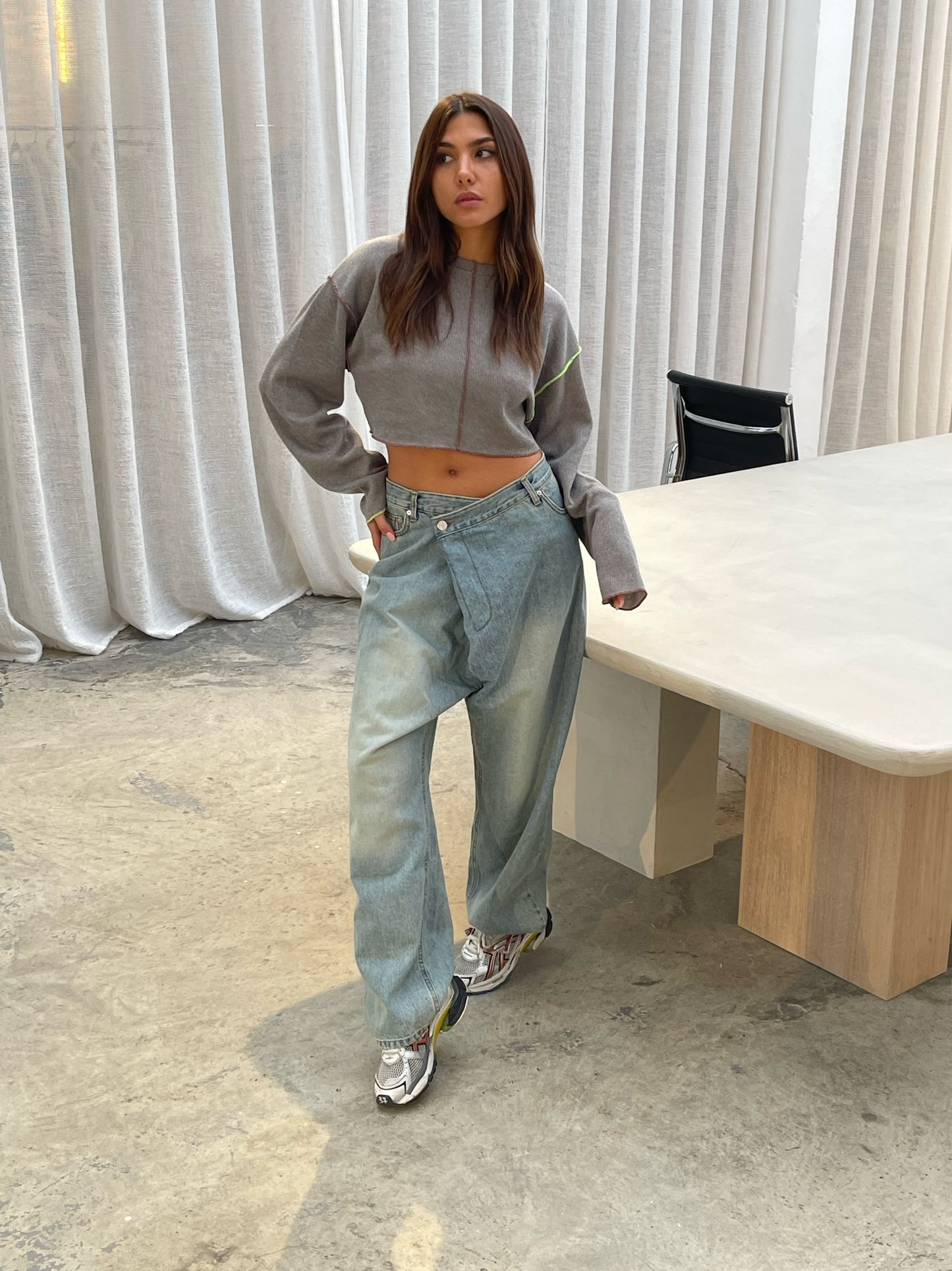 Side Closure Jeans