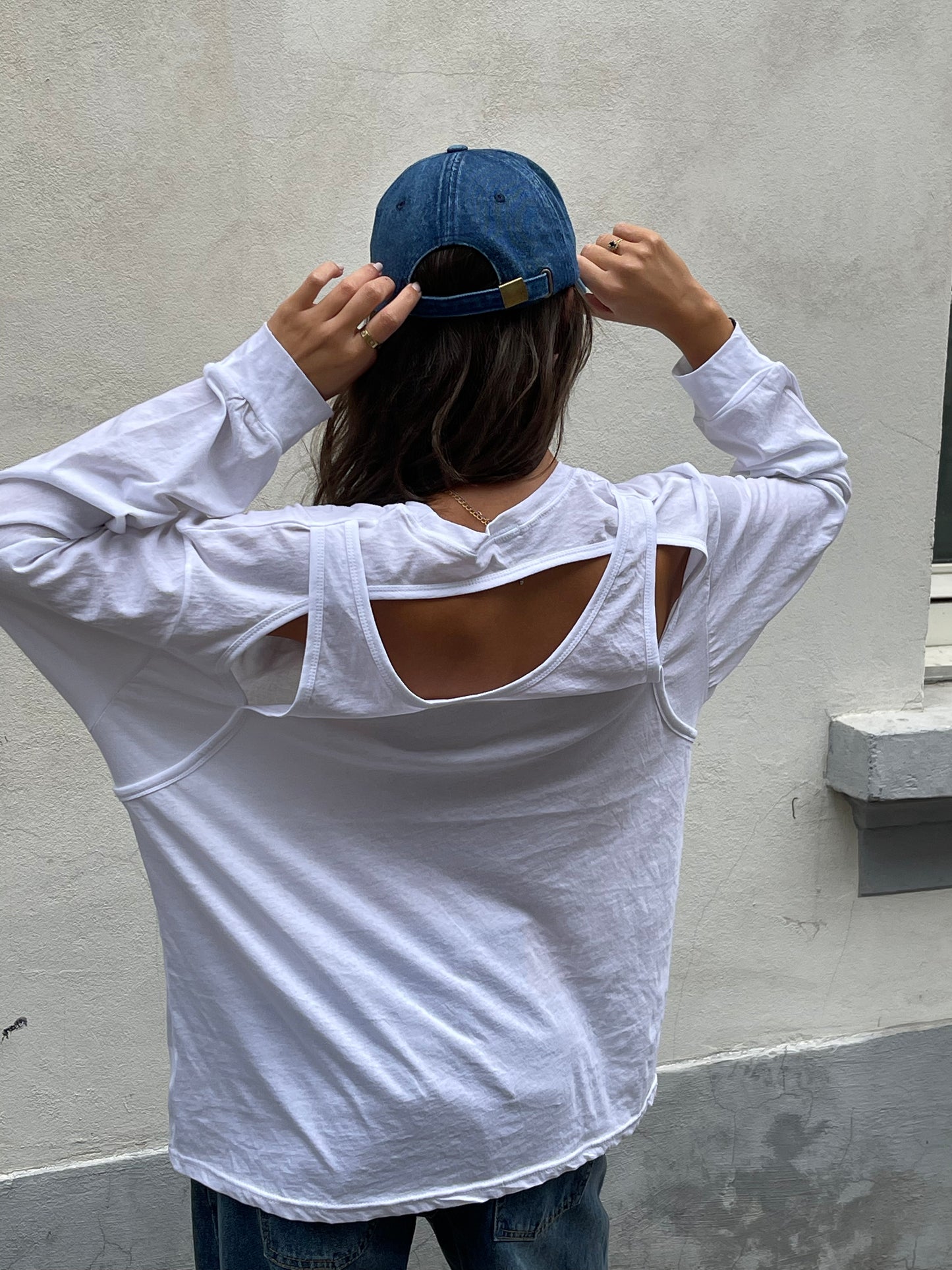 Open Back Top White