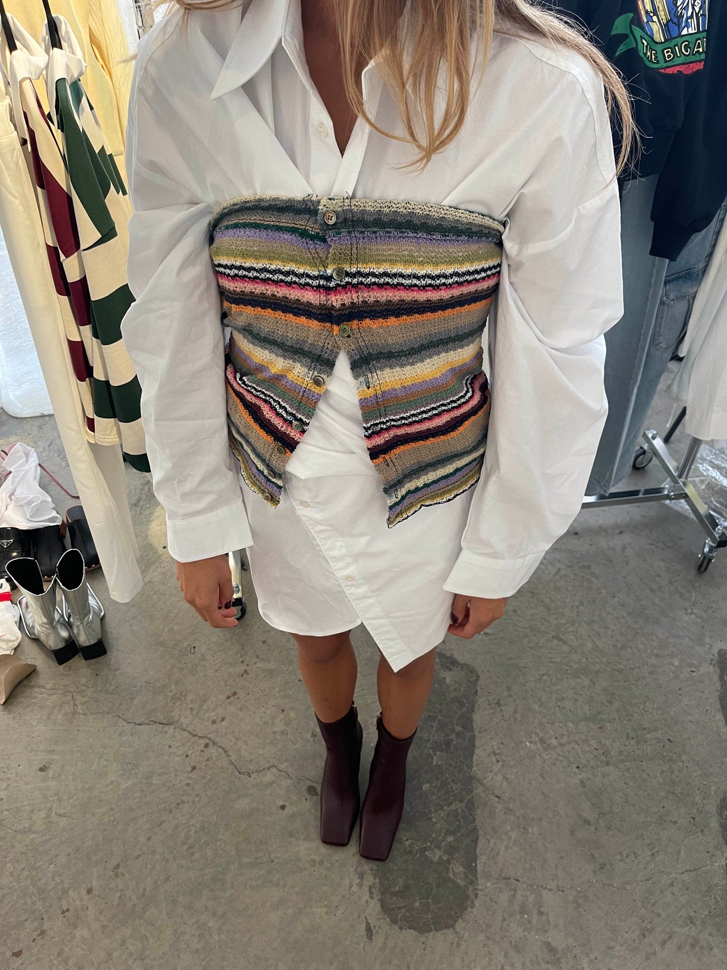 Striped Crochet Tube Top