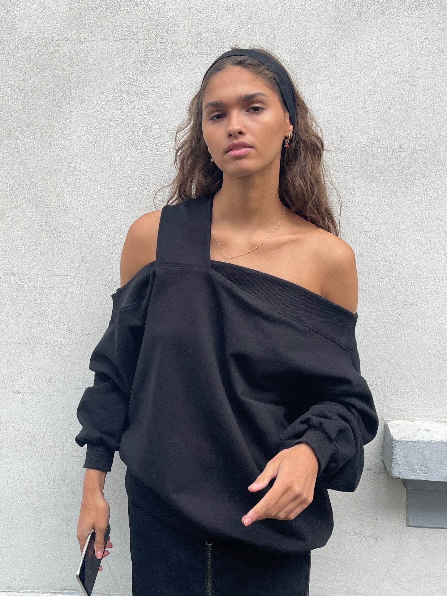 Unbalanced Sweater Black