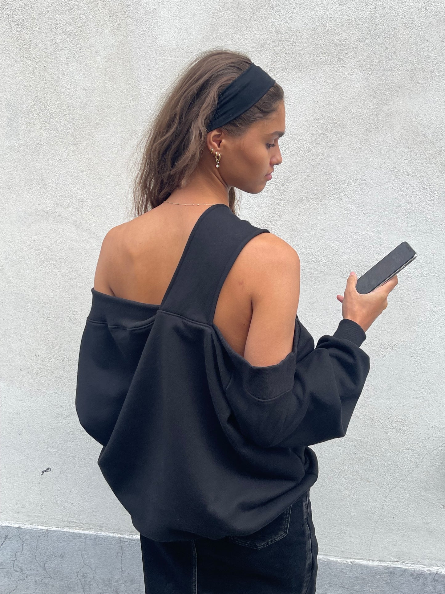 Unbalanced Sweater Black