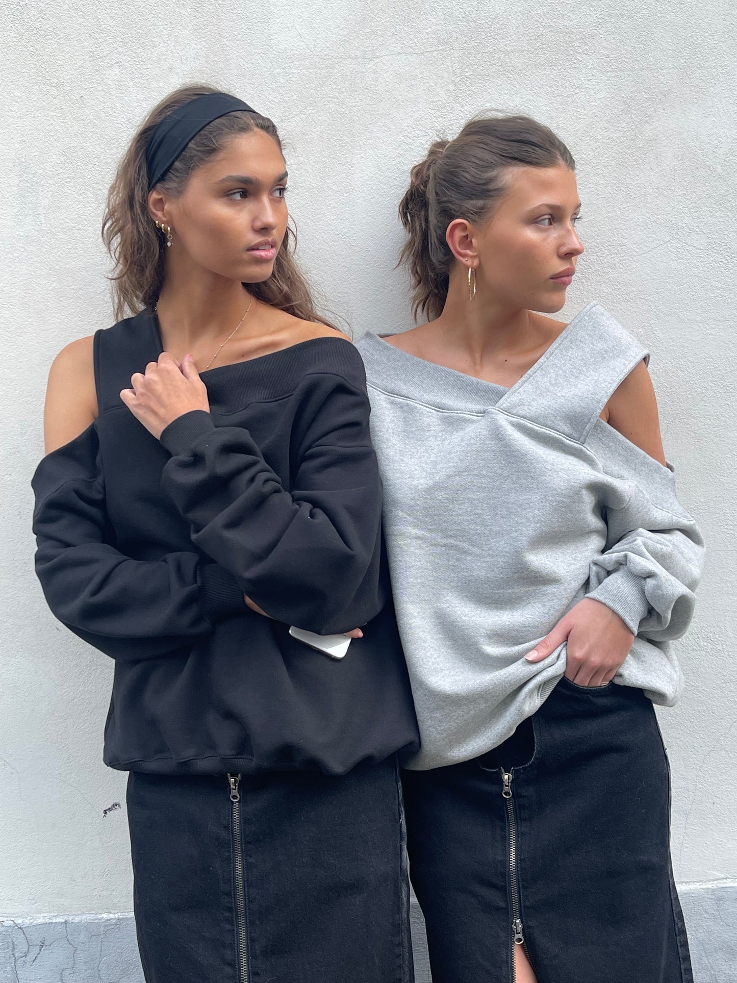 Unbalanced Sweater Heather Grey