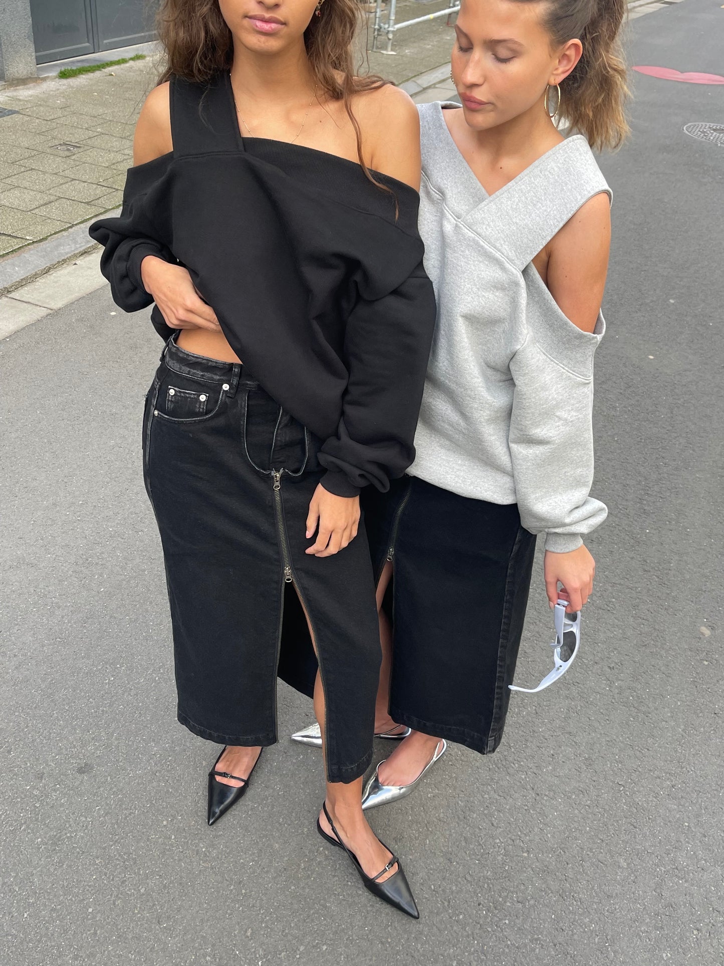 Unbalanced Sweater Heather Grey