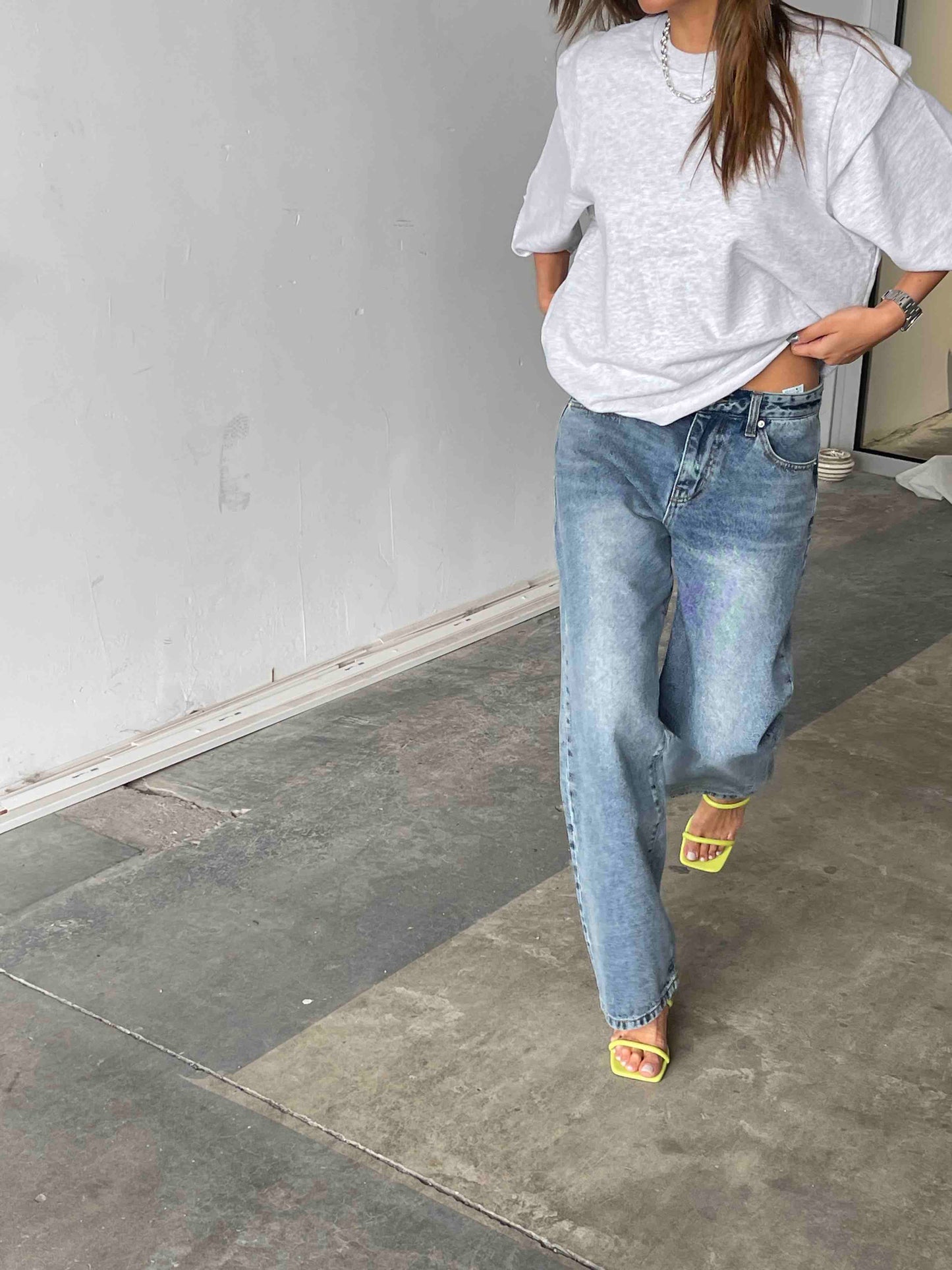 Billie Dad Jeans Blau