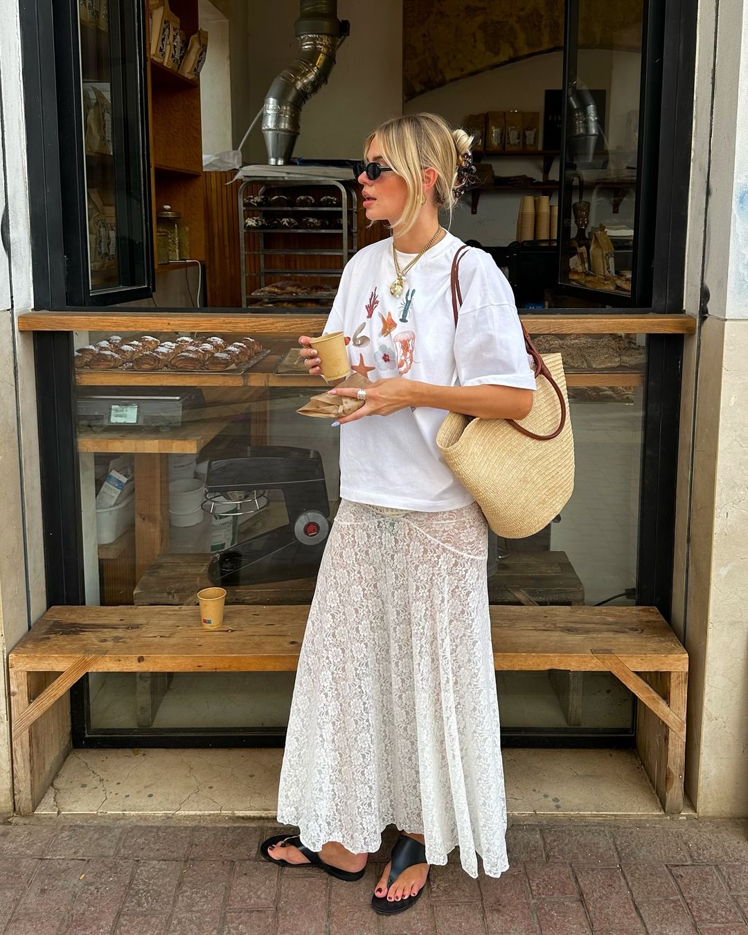 Long Lace Skirt White – The Room Antwerp