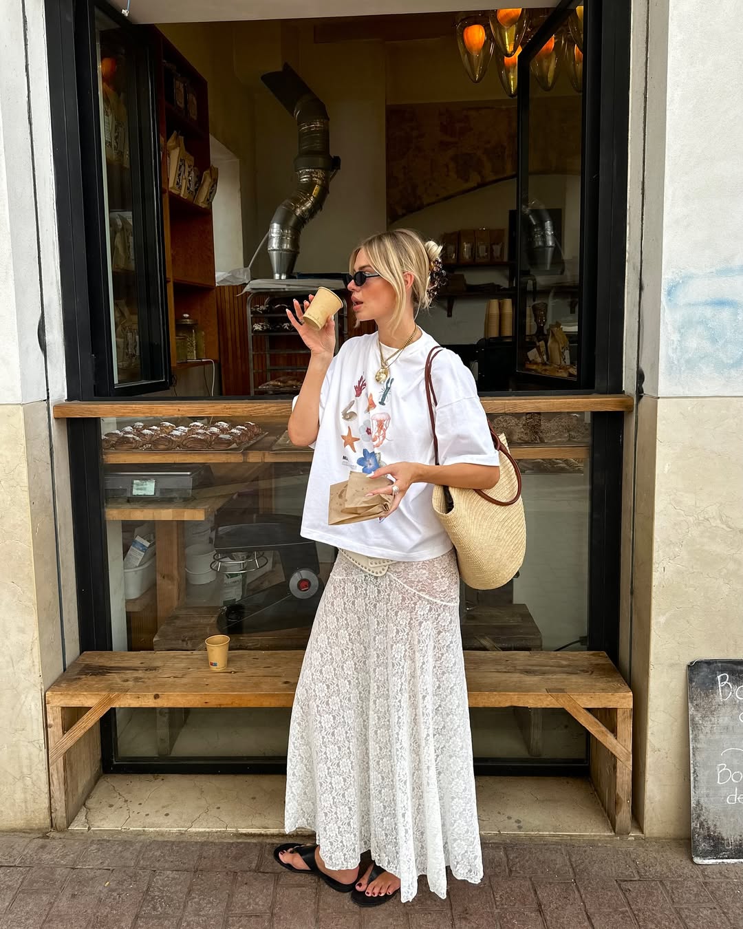 Long Lace Skirt White – The Room Antwerp
