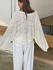 Cloud Knitted Open Style Cardigan Cream