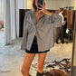Oversized Front Pocket Detail Shirt Grey