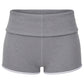 Fold Over Fitted Shorts Grey