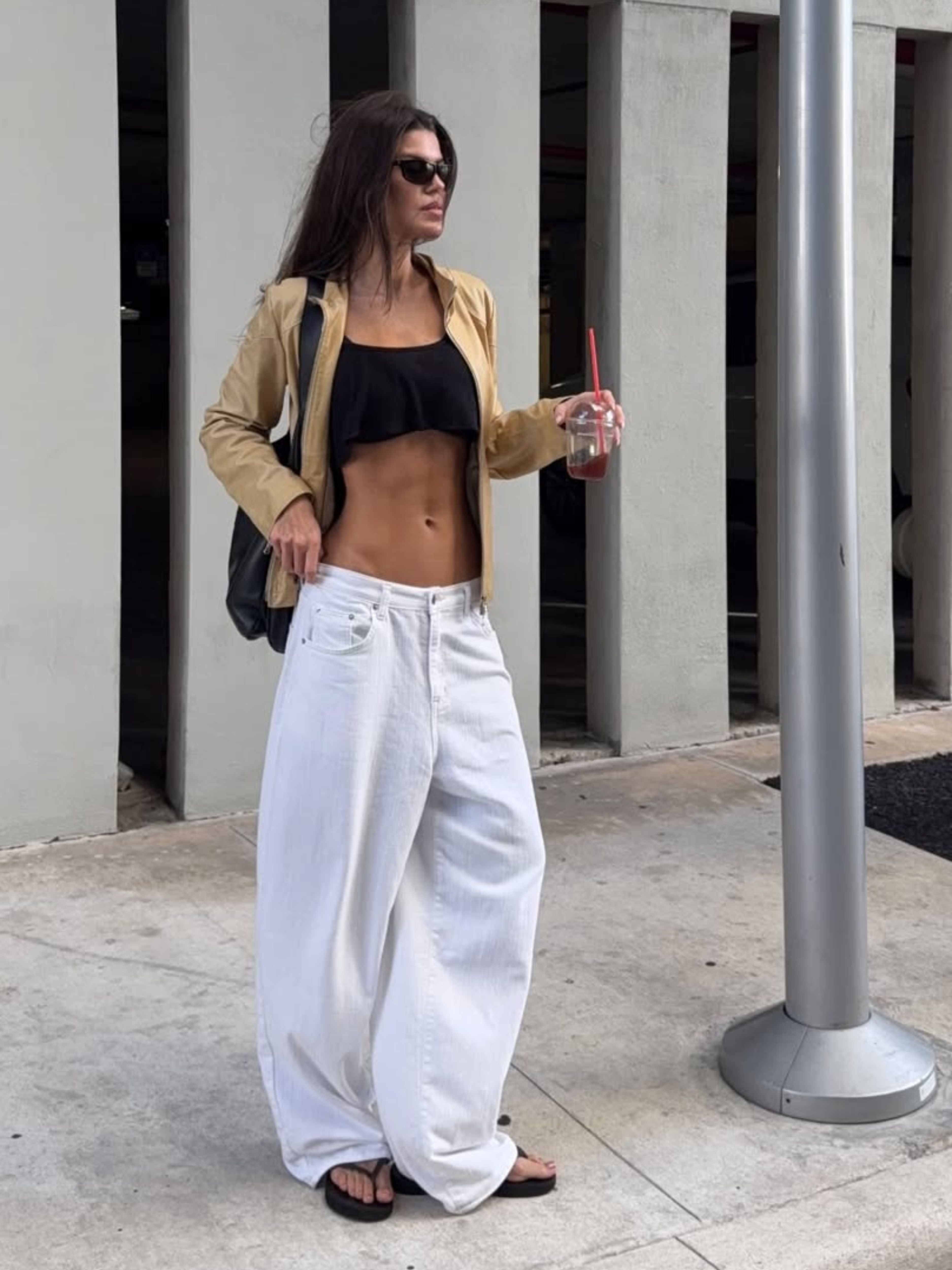 Baggy Wide Leg Pants White – The Room Antwerp