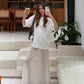 Long Lace Skirt White