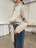 High Neck Belted Jacket Sage Green