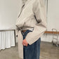 High Neck Belted Jacket Sage Green