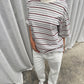 Oversized Striped Tee Ivory