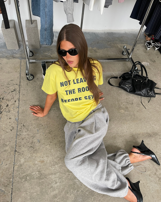 Not Leaving The Room Tee Yellow