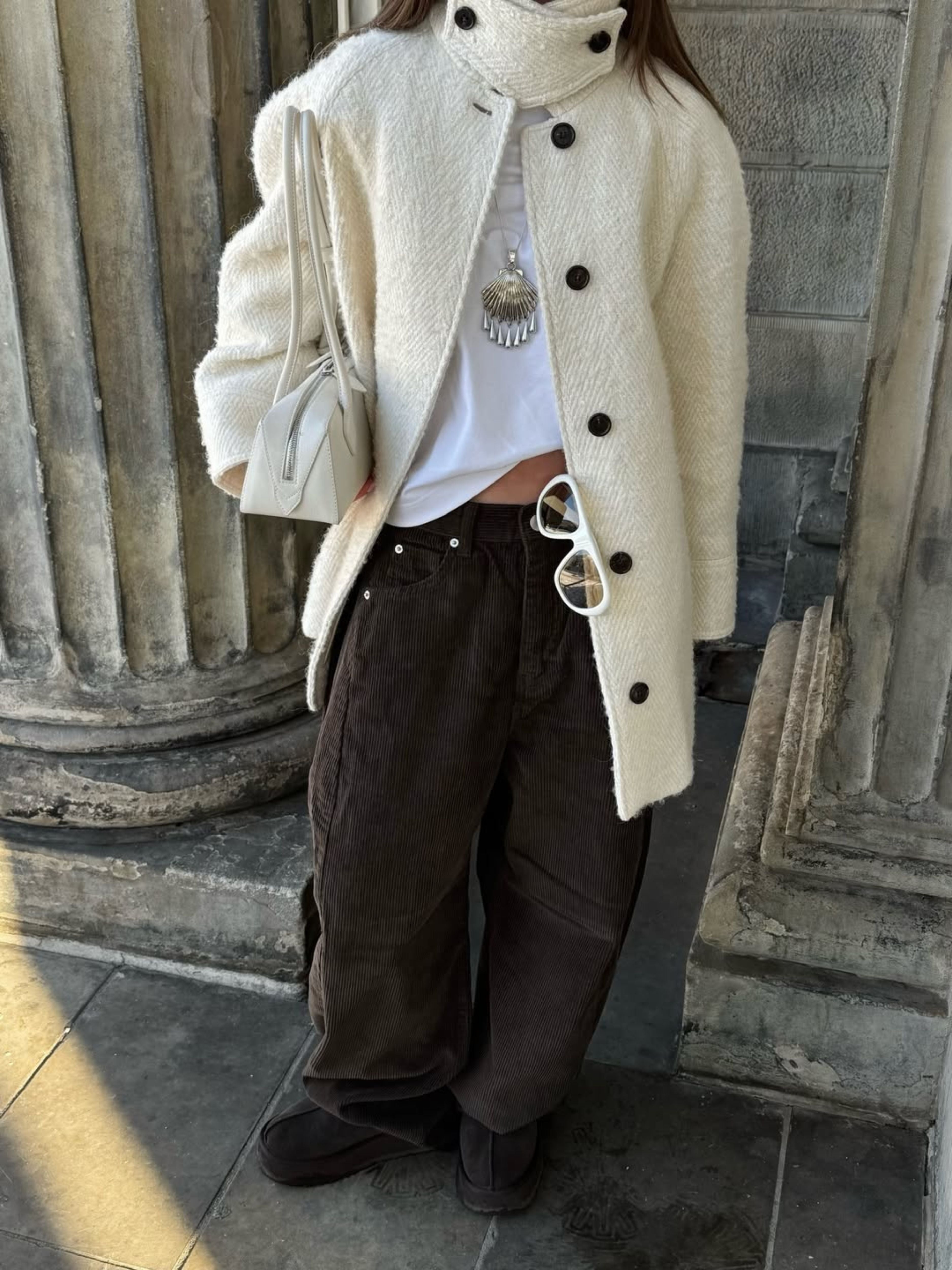 Baggy Wide Leg Corduroy Pants Khaki Brown – The Room Antwerp