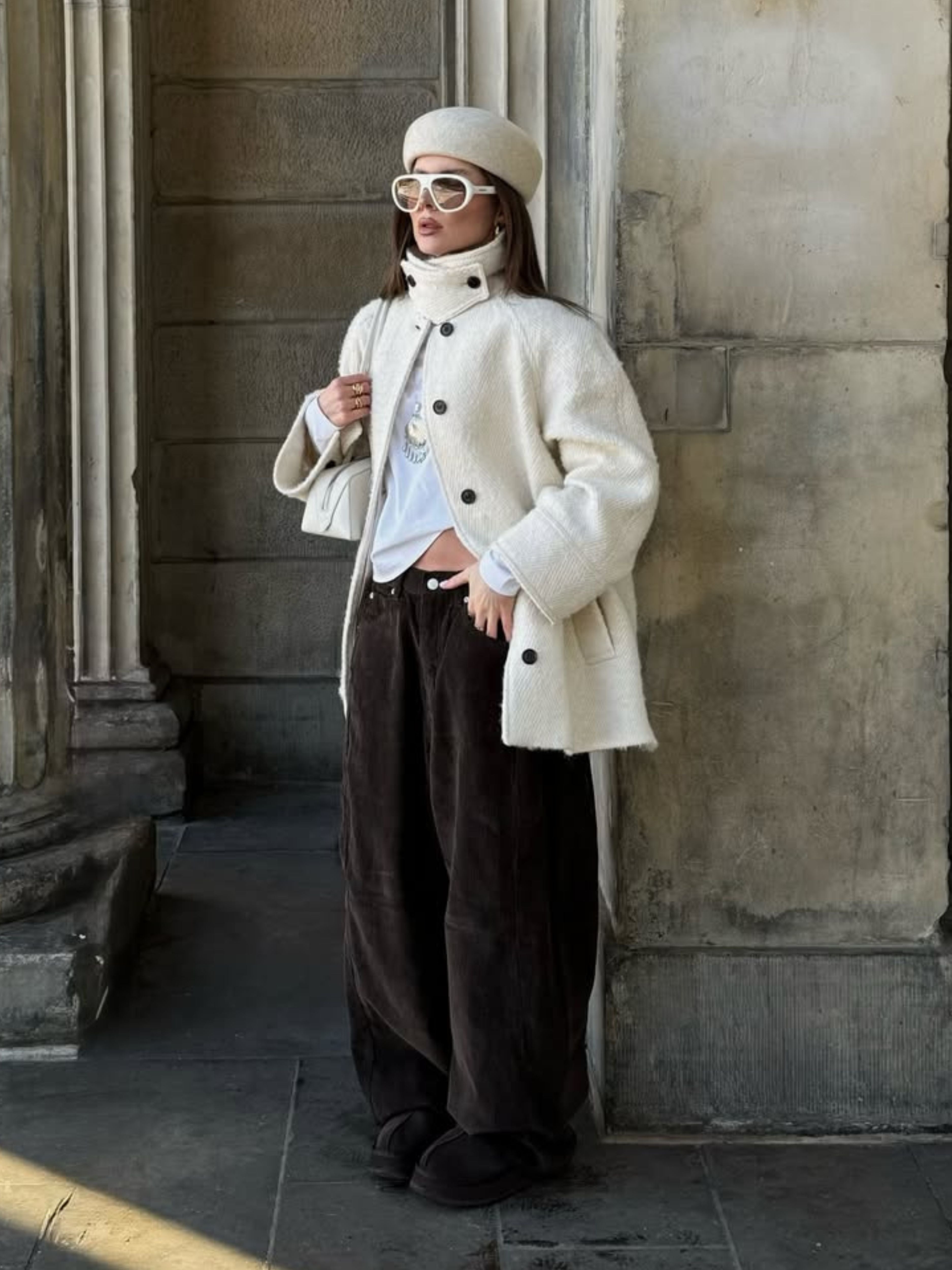 Baggy Wide Leg Corduroy Pants Khaki Brown – The Room Antwerp