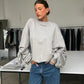 Oversized Twisted Longsleeve Sweater Grey