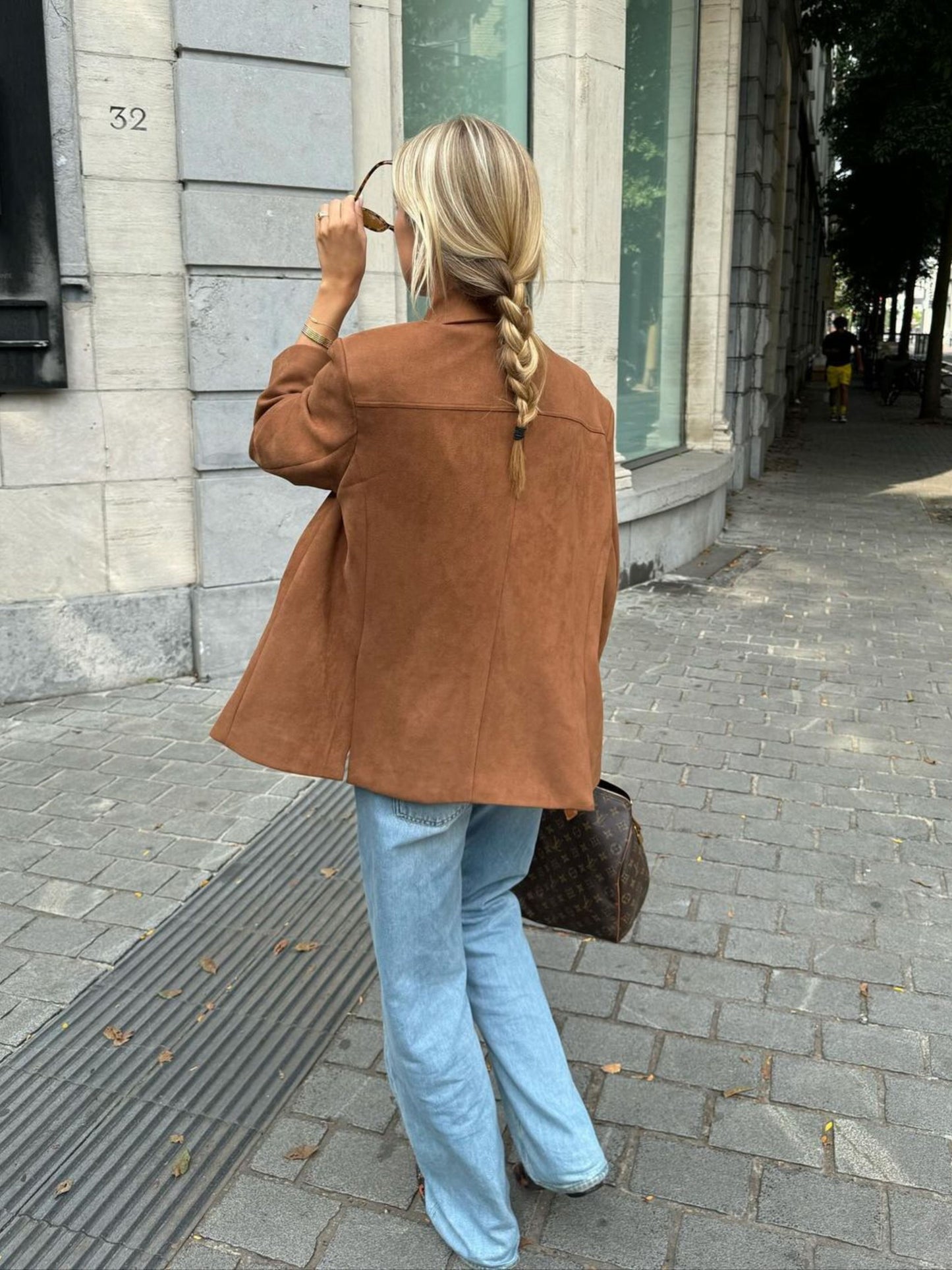 Suede Blazer Camel