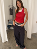 Baggy Wide Leg Pants Navy
