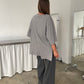 Oversized Side Slit Tee Heather Grey