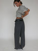 Pinstripe Tailored Pants Charcoal