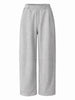 Fleeced Barrel Fit Jogger Pants Grey