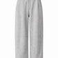 Fleeced Barrel Fit Jogger Pants Grey