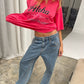 Oversized Aloha Tee Vintage Red