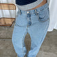 Classic Straight Leg Jeans Vintage Blue
