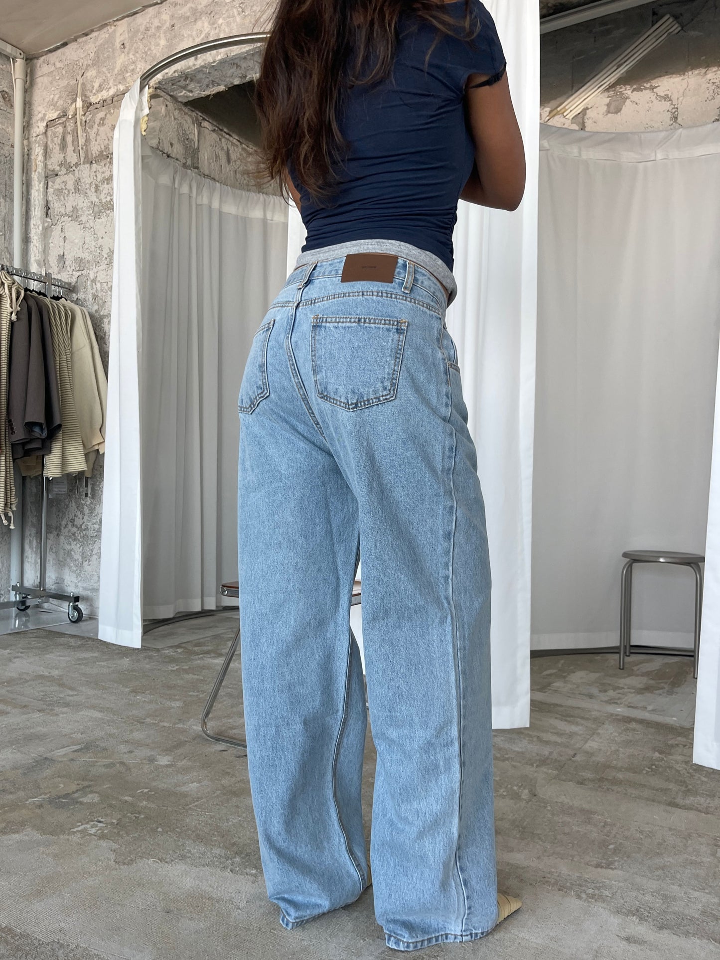 Classic Straight Leg Jeans Vintage Blue