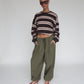 Loose Fit Drawstring Pants Khaki