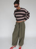 Loose Fit Drawstring Pants Khaki