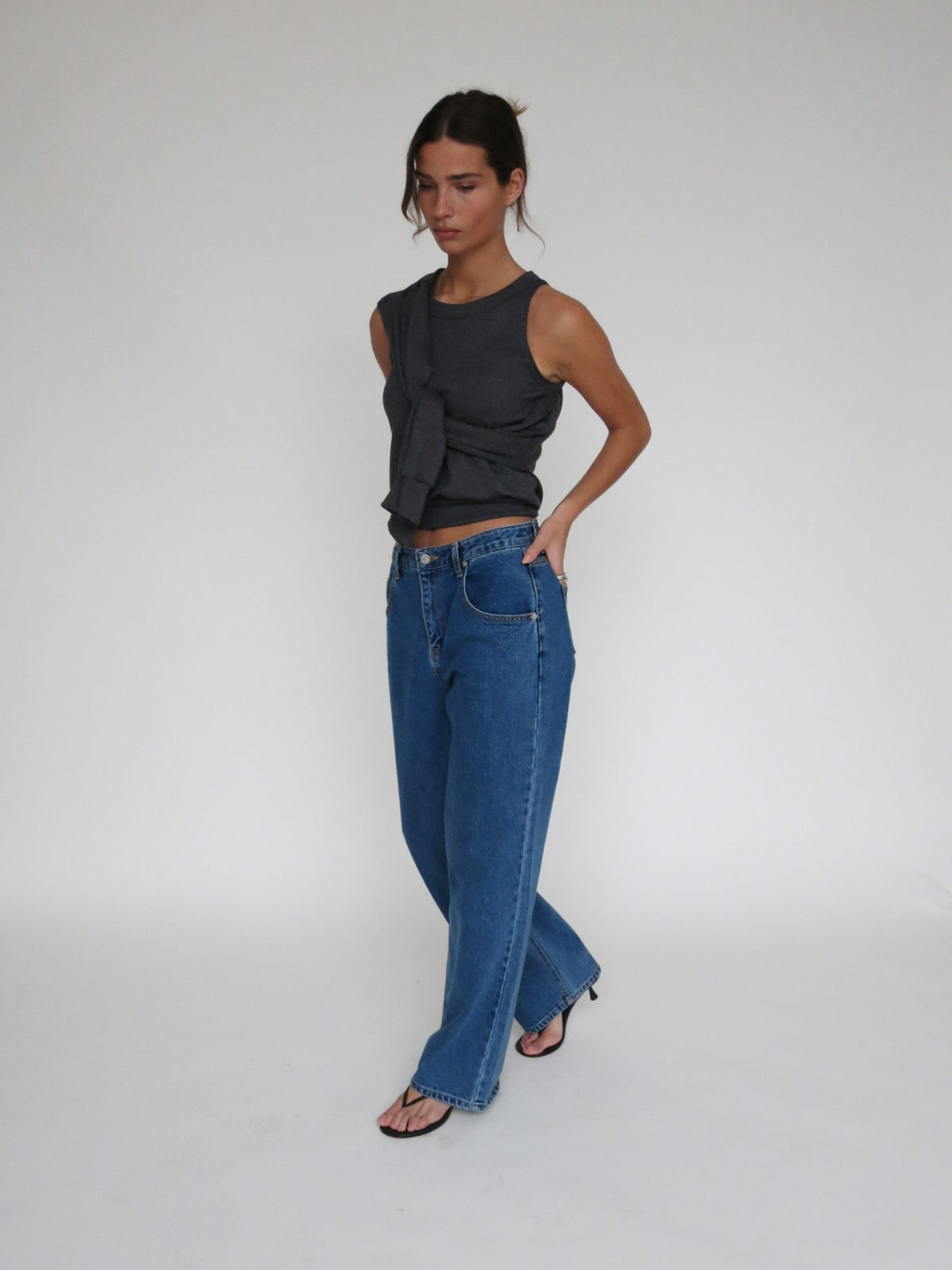 Classic Straight Leg Jeans Bright Blue
