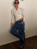 Classic Straight Leg Jeans Bright Blue