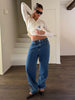 Classic Straight Leg Jeans Bright Blue