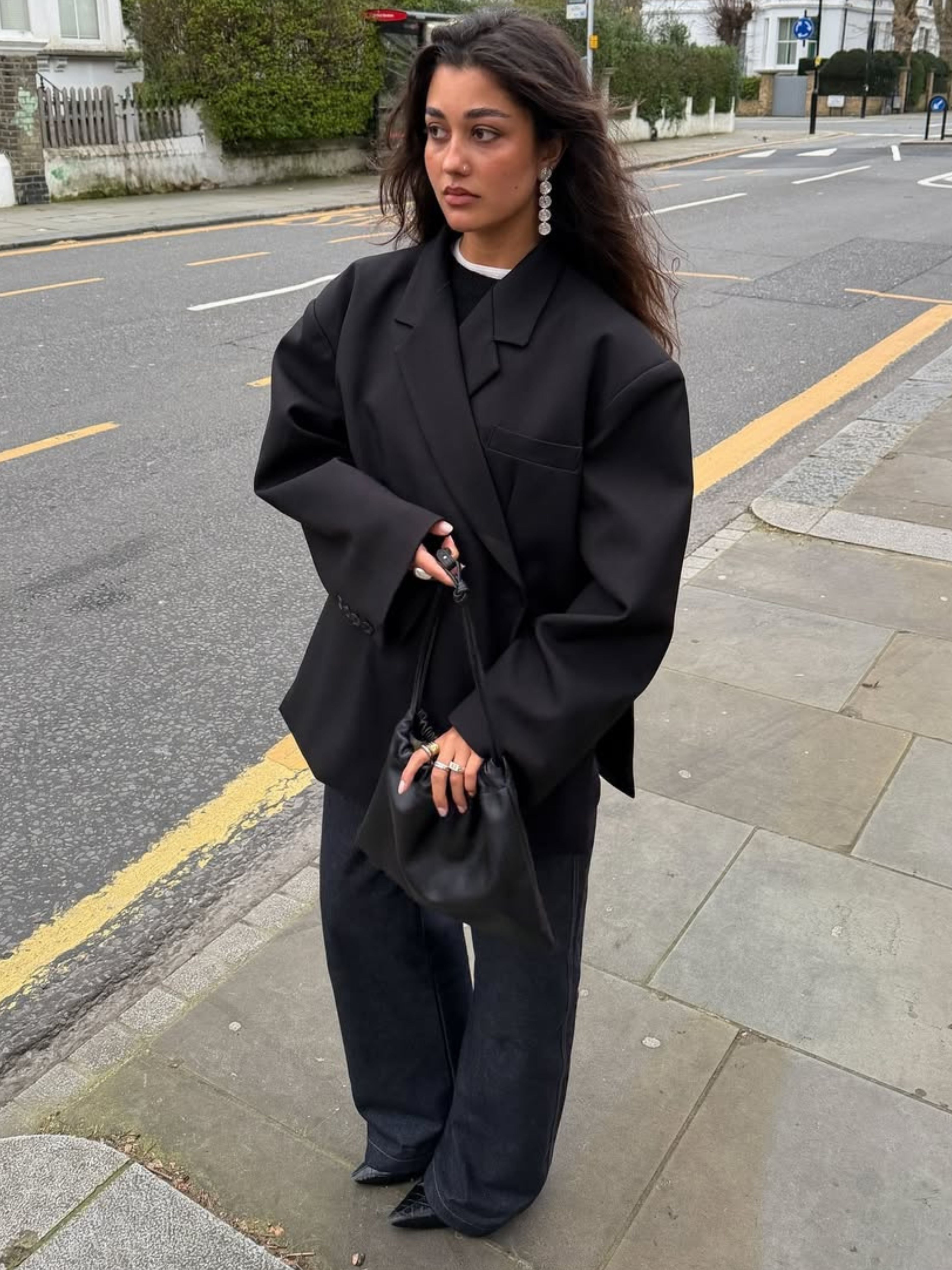 Oversized Side Slit Blazer Black – The Room Antwerp
