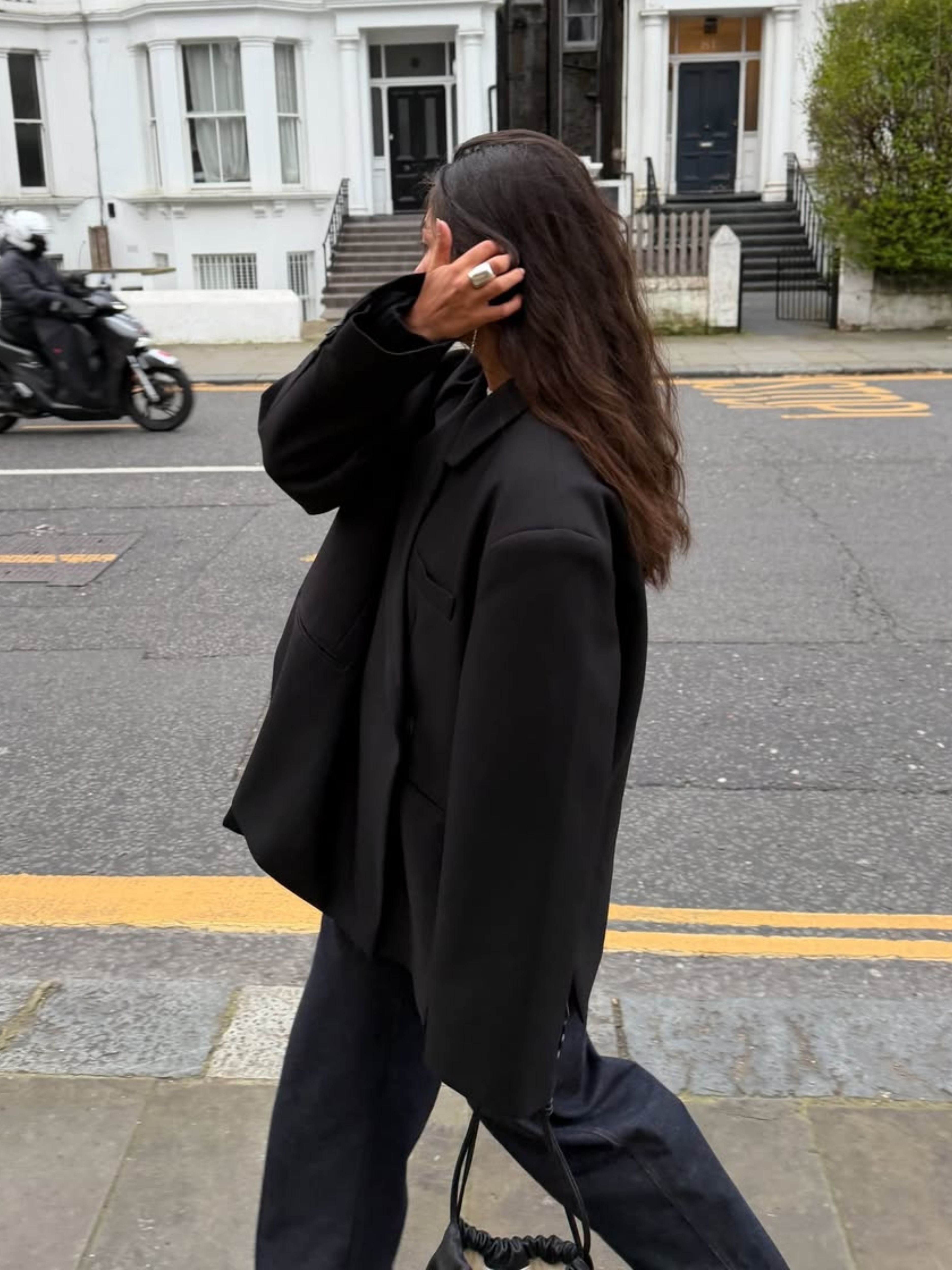 Oversized Side Slit Blazer Black – The Room Antwerp