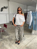 Draped Boatneck Tee White