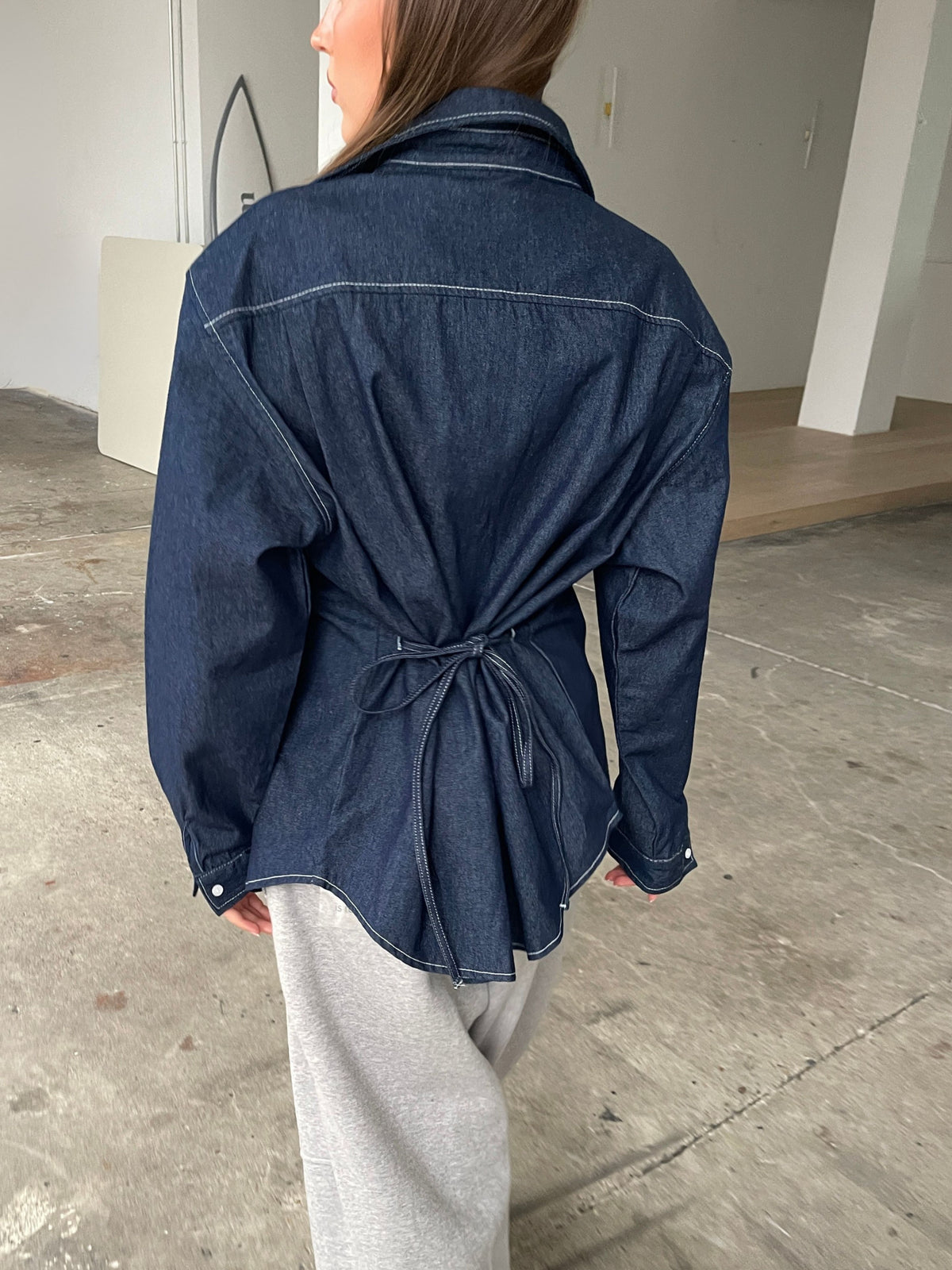 Mermaid Blouse Dark Blue Denim